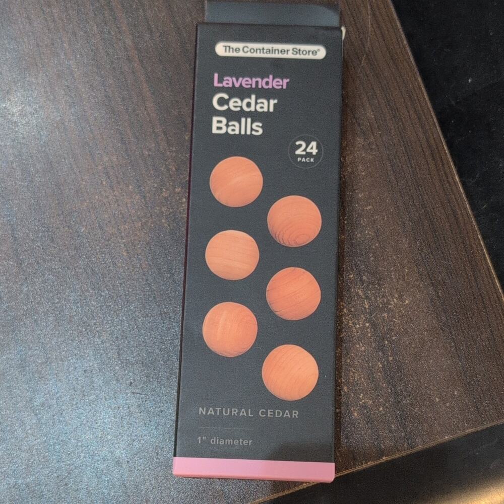 The Container Store Lavender Cedar Balls, Lavender Scent, 24 Pack, 1 in